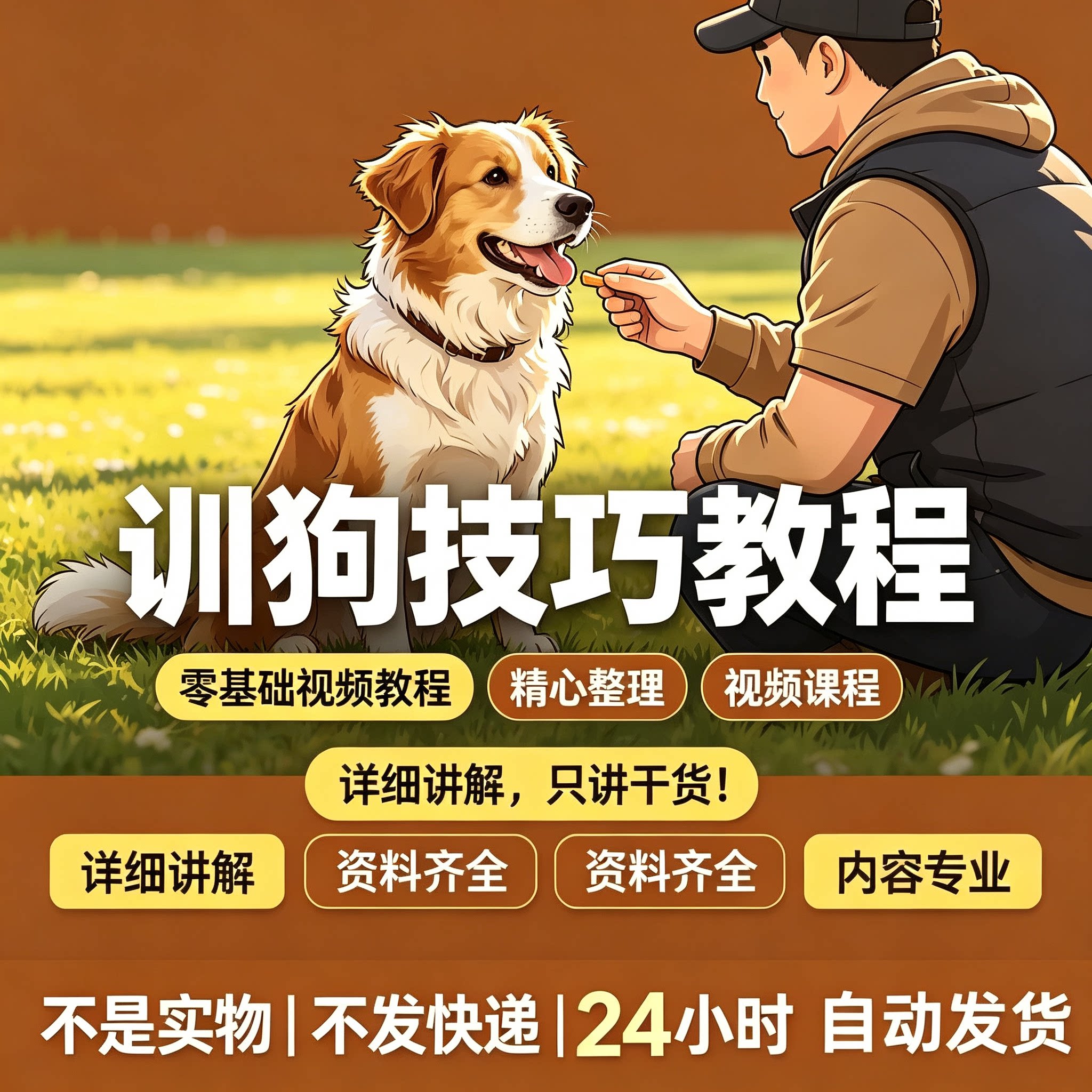 训狗技巧零基础视频教程狗狗行为训练实操全套学习资料