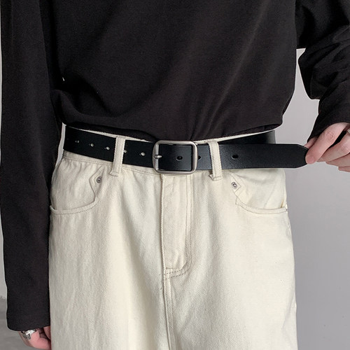ins男腰带真皮针扣复古潮流皮带