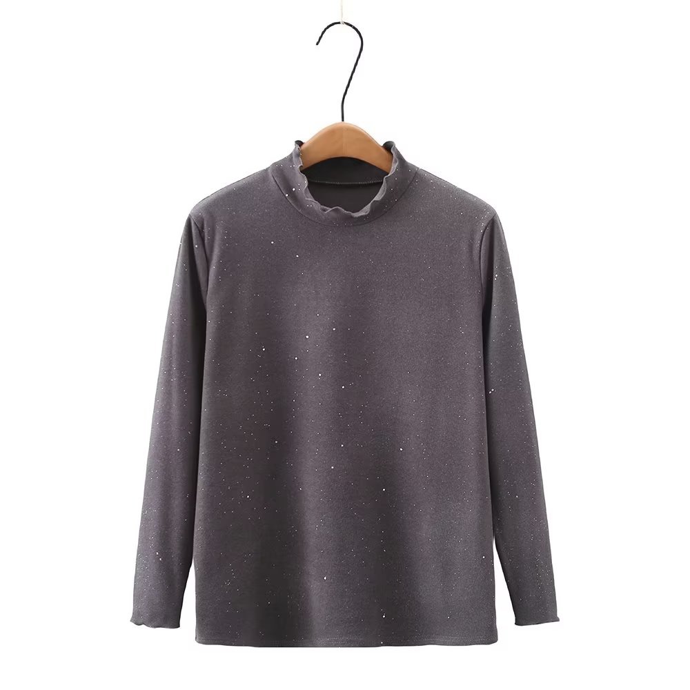 women Autumn Winter New Style large size blouse t-shirt top-封面