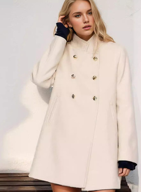 New autumn and winter long slim fit women's woolen coat, wo