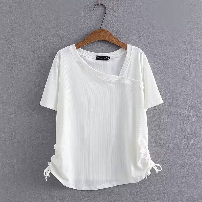 lady summer plus large size t-shirt lady short sleeve blouse