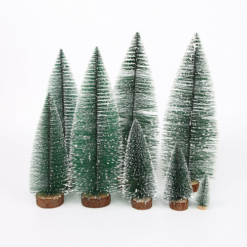 New festive table white cedar mini pine needle tree showcase