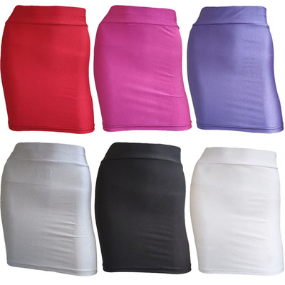 New Spring/Summer Fluorescent Half Skirt Elastic High Waist