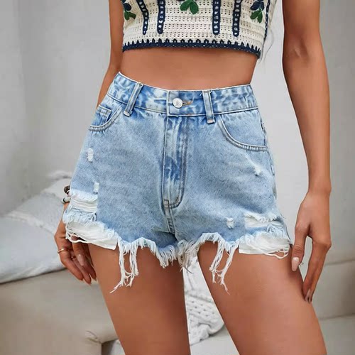 New Women's Fashion Denim Shorts Jeans 2025 Summer Straight