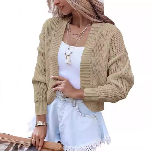 women's short shawl knitted cardigan sweater  sweater top