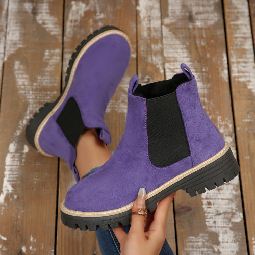 women's Martin boots, leather boots, mid top Chelsea boots