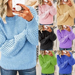 womens knitted sweater women fitting winter loose pullover