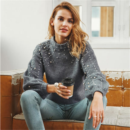 Knitted women's autumn winter OL pullover sweater,pullover