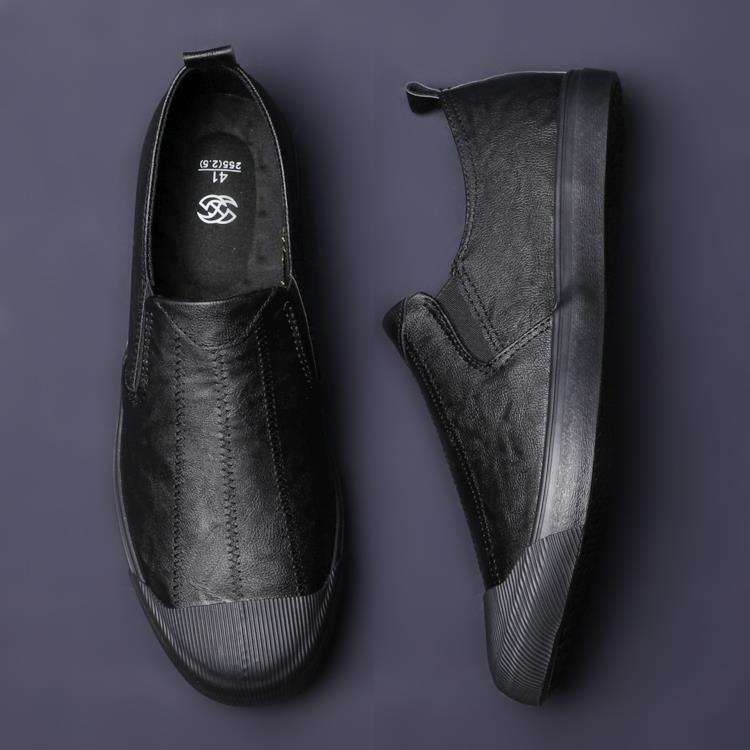 2025新款男鞋秋冬潮鞋懒人皮鞋便鞋韩式男鞋潮鞋容易搭配1030r