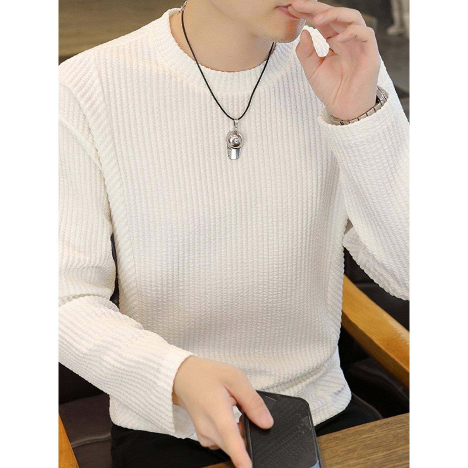 男士卫衣2026春季新款圆领秋衣打底衫提花男装上衣长袖t恤0118r,男装,T恤,淘宝优惠券,粉丝福利购,淘宝优惠卷