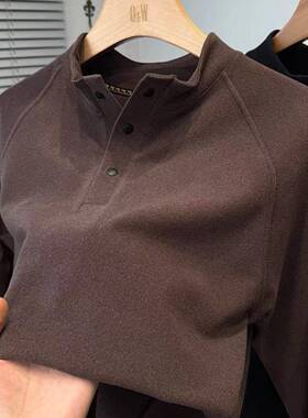 秋冬男士德绒打底衫2025季新款立领长袖卫衣休闲百搭保暖T恤1224k