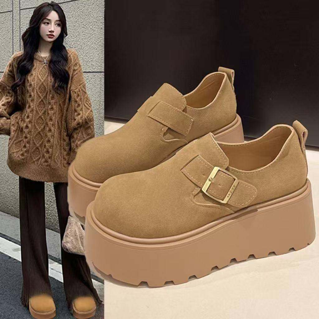 厚底增高休闲勃肯鞋女2026新款春松糕一脚蹬乐福鞋覆古博肯0115w,女鞋,勃肯鞋/软木鞋,淘宝优惠券,粉丝福利购,淘宝优惠卷