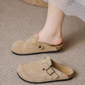 勃肯包头拖鞋 女2026半托韩版 大头丑萌鞋 春季 百搭软木底鞋 凉0127z