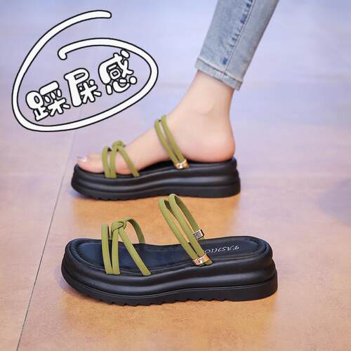 厚底拖鞋女夏季2026新款3334小码两穿细带法式小凉拖绝美沙0615k