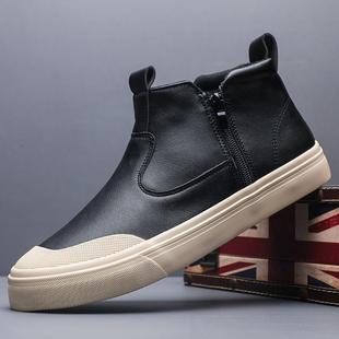 一脚蹬防水马丁靴软面软底透气板鞋 男士 1226z 休闲皮鞋 秋冬高帮鞋