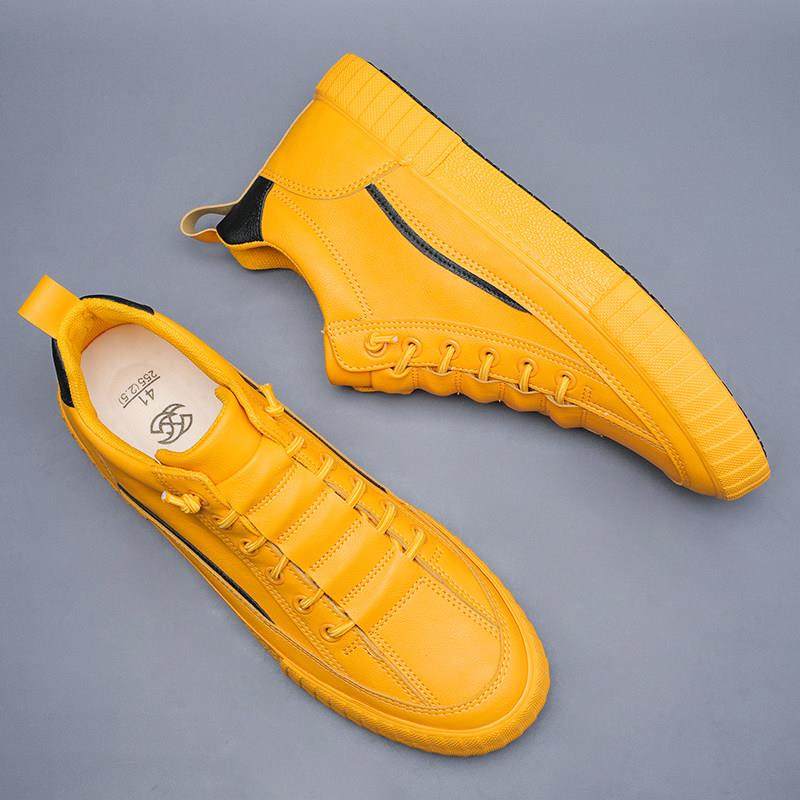 春秋高筒男鞋休闲皮鞋男士韩版潮流防水中筒板鞋男款马丁靴0123z,流行男鞋,时尚休闲鞋,淘宝优惠券,粉丝福利购,淘宝优惠卷