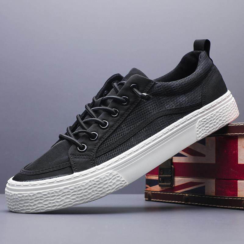 春秋2026年新款帆布鞋男士一脚蹬网布布鞋百搭潮流休闲鞋透0123z,流行男鞋,时尚休闲鞋,淘宝优惠券,粉丝福利购,淘宝优惠卷