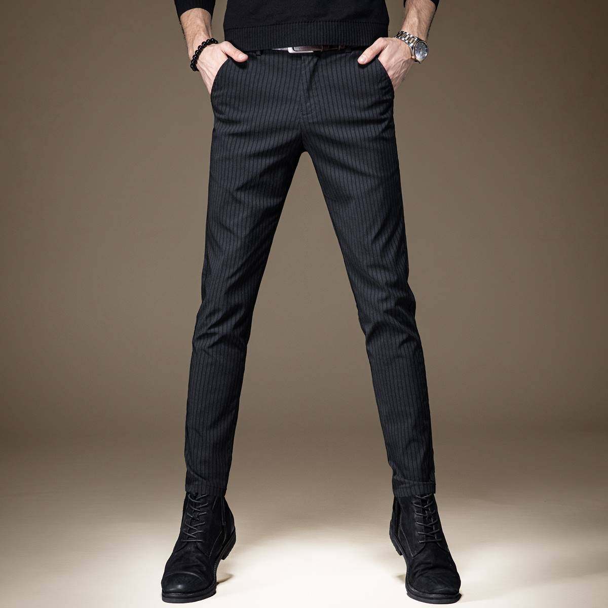man Autumn trousers Autumn Light extravagance black stripe Western-style trousers Korean Edition Self cultivation Feet Chaopai business affairs 0904min the Men's clothing, Casual pants  category - from Buy2taobao.com to provide professional Taobao agent buy service