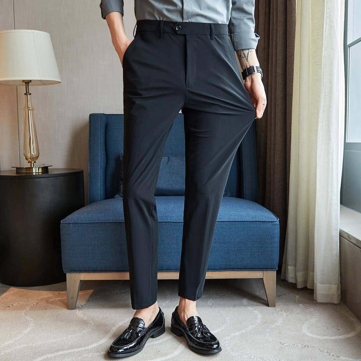 高弹西裤男百搭休闲长裤时尚潮流易打理商务通勤西装裤0119w,男装,西裤,淘宝优惠券,粉丝福利购,淘宝优惠卷