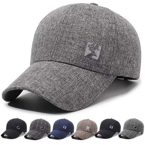 四季新款硬顶棒球帽户外时尚透气遮阳帽中年男士秋冬刺绣鸭1217r