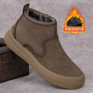 磨砂软底休闲马丁靴1226z 新款 秋冬男士 高帮加绒保暖皮鞋