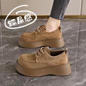 春季 小个子休闲单0127z 百搭软底乐福鞋 覆古厚底勃肯鞋 女2026新款