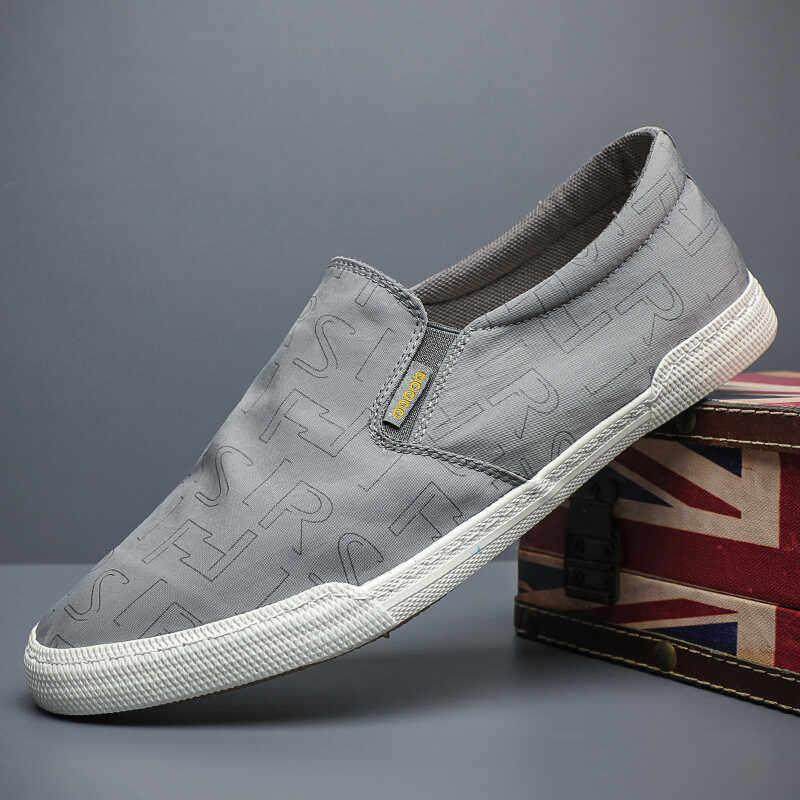 春秋新款男鞋轻便男士软底套脚布鞋时尚字母休闲一脚蹬帆布0123z,流行男鞋,时尚休闲鞋,淘宝优惠券,粉丝福利购,淘宝优惠卷