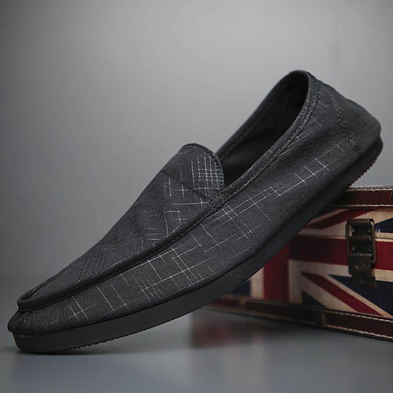 春秋2026新款男鞋透气一脚蹬帆布鞋男士休闲潮鞋软底懒人板0123z,流行男鞋,时尚休闲鞋,淘宝优惠券,粉丝福利购,淘宝优惠卷