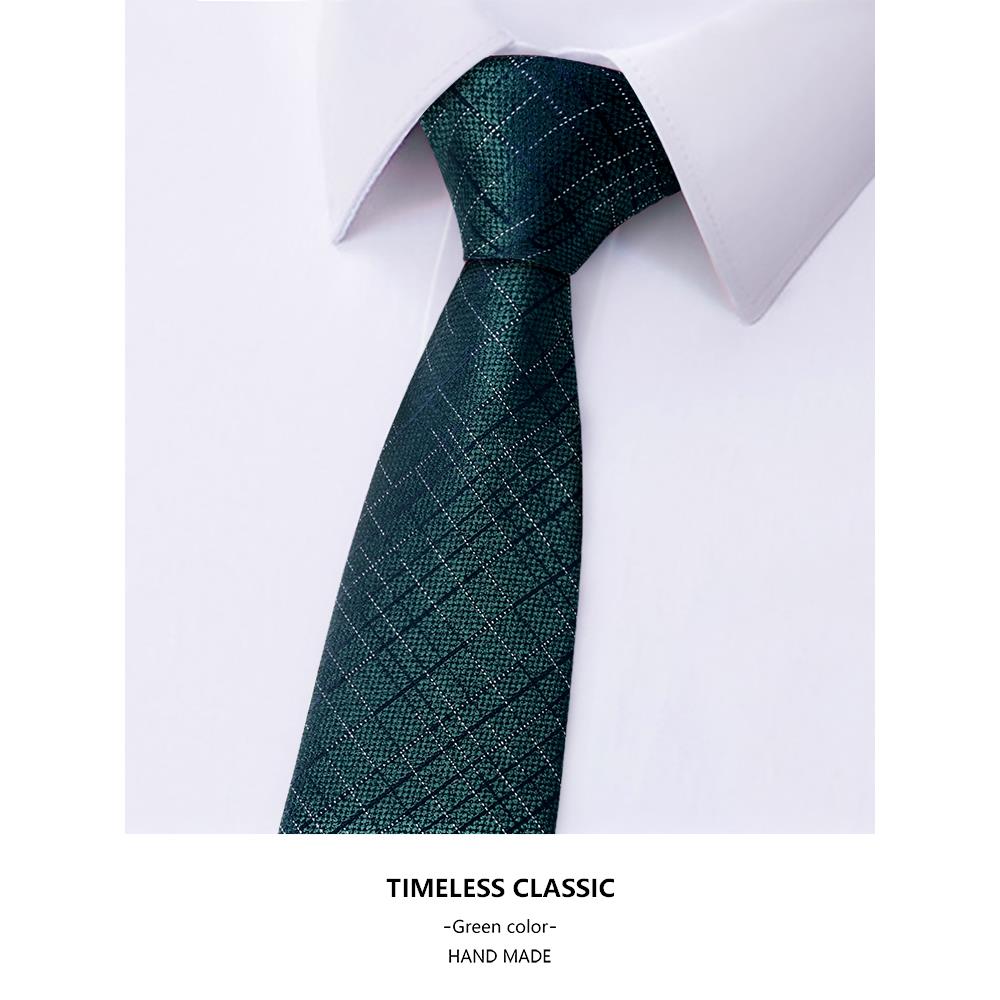 绿色领带男士正装拉炼式衬衫免打结商务西装懒人易拉得手打1107r