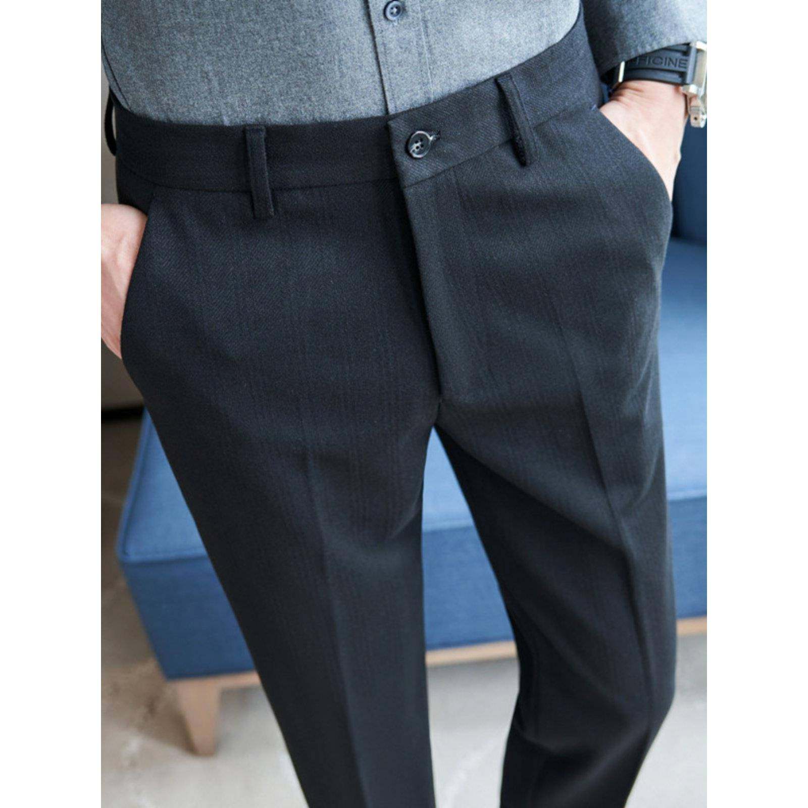 人字纹西裤男春季毛呢裤男士休闲裤修身直筒长裤磨毛抓绒男0118r,男装,西裤,淘宝优惠券,粉丝福利购,淘宝优惠卷