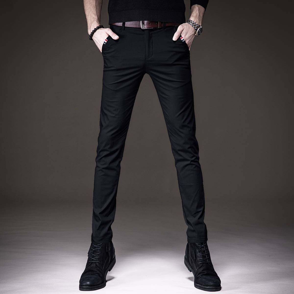 男士秋季裤子秋新款轻商务休闲裤潮流韩版弹西裤修身小脚长0904m|ruв категории Мужская одежда, брюки - от Buy2taobao.com для оказания профессиональной услуги покупки агента Taobao