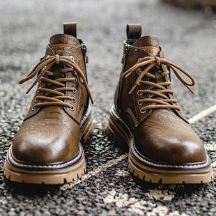 秋冬马丁靴男高帮鞋 1226z 英伦风潮流短靴子中帮覆古透气休闲工装
