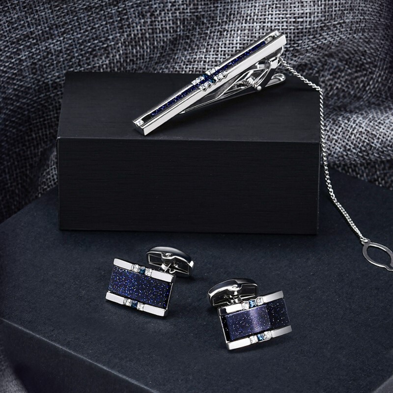 高端男士商务领带夹领夹西装扣针简约扣夹子卡针固定扣袖品牌0910