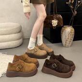 春季 博肯单0127z 百搭休闲一脚蹬乐福鞋 厚底全包勃肯鞋 女2026新款