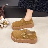 女2026新款 春季 厚底全包勃肯鞋 百搭一脚蹬小个子增福单0127z