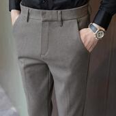 百搭修身 春季 小脚九分0204w 潮流休闲西装 长裤 裤 子男2026新款