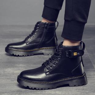 秋冬马丁靴男高帮英伦风男靴男鞋 皮靴1226z 加绒保暖靴子男士