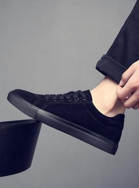 2026春秋新款透气版男鞋韩式软底轻便黑鞋男运动鞋0110r