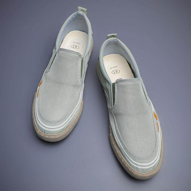 春秋新款男士帆布鞋透气网鞋薄款休闲一脚蹬布面男板鞋0123z,流行男鞋,时尚休闲鞋,淘宝优惠券,粉丝福利购,淘宝优惠卷