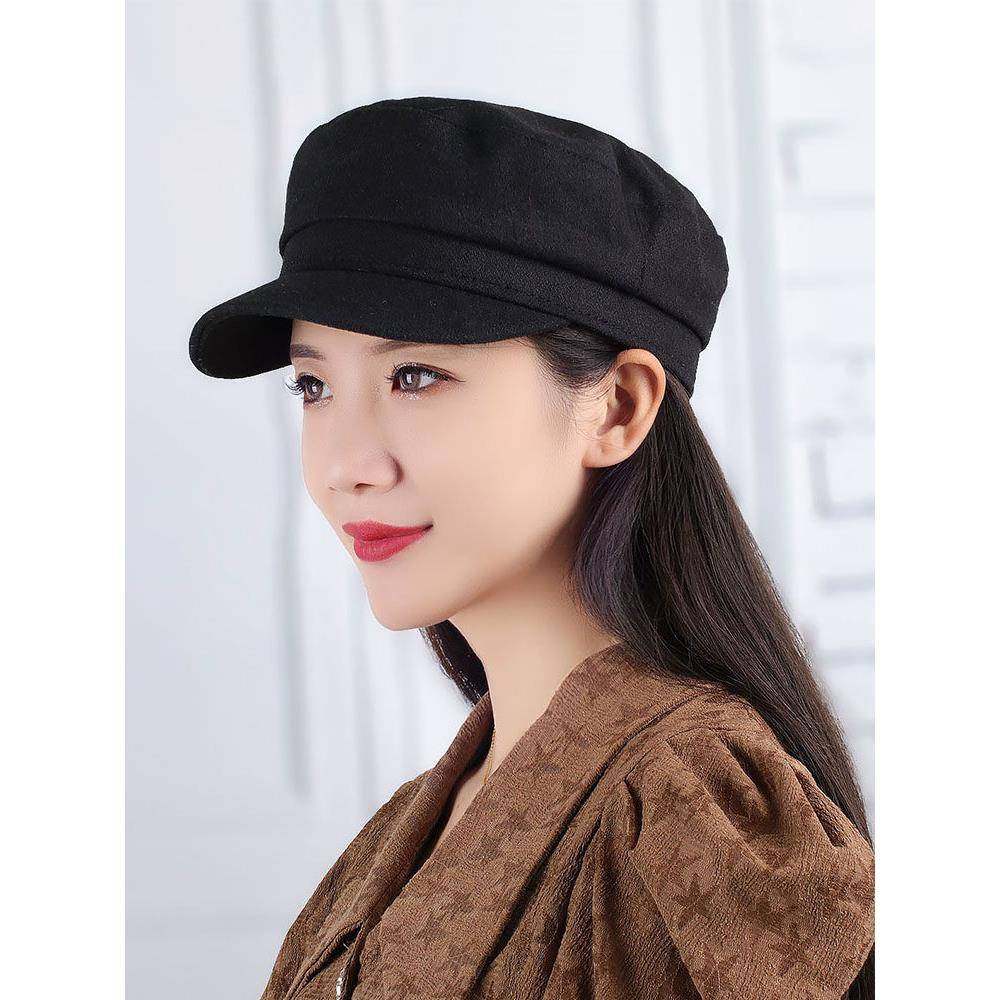 帽子女韩版千鸟格子平顶帽春春季天水洗呢子鸭舌帽帅气时装0124w,服饰配件/皮带/帽子/围巾,帽子,淘宝优惠券,粉丝福利购,淘宝优惠卷