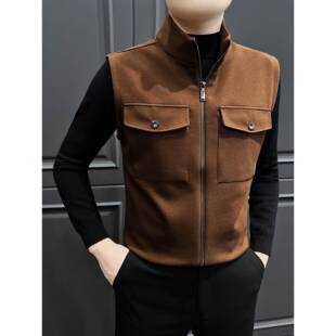 外穿高级感棉坎0317k 2026新款 春夏男背心多口袋工装 马甲外套春款