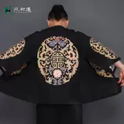 Trung Quốc phong cách quốc phục trang phục retro phong cách áo cardigan bổ sung đồng phục chính thức áo khoác nam Hanfu mỏng Tang phù hợp với áo choàng áo choàng - Trang phục dân tộc