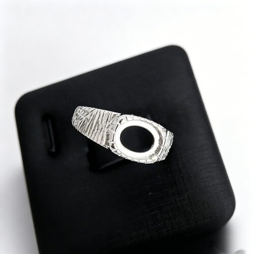 包边蛋面7x9mm 椭圆空托简约素面 个性羽翼翅膀时尚活口戒指女