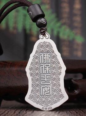 真西利观音头吊坠男士复古民族风潮男女饰品挂坠佛头吊牌项链