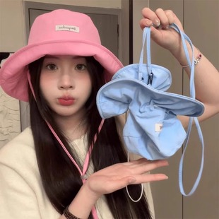 2025新款一帽两用包包渔夫帽子女夏季防晒遮阳帽户外速干登山帽男