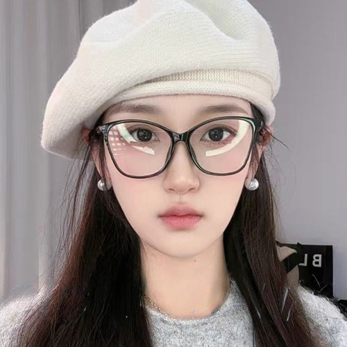 2025新款黑色边框素颜百搭眼镜女