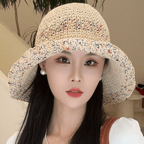 夏季女草编大檐遮阳透气渔夫帽