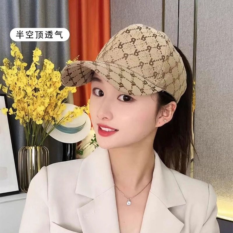 空顶帽子女款夏季个性潮流棒球帽休闲百搭遮阳防晒帽鸭舌帽太阳帽