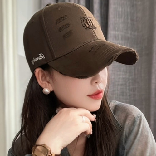 美式复古2026新款破洞棒球帽女