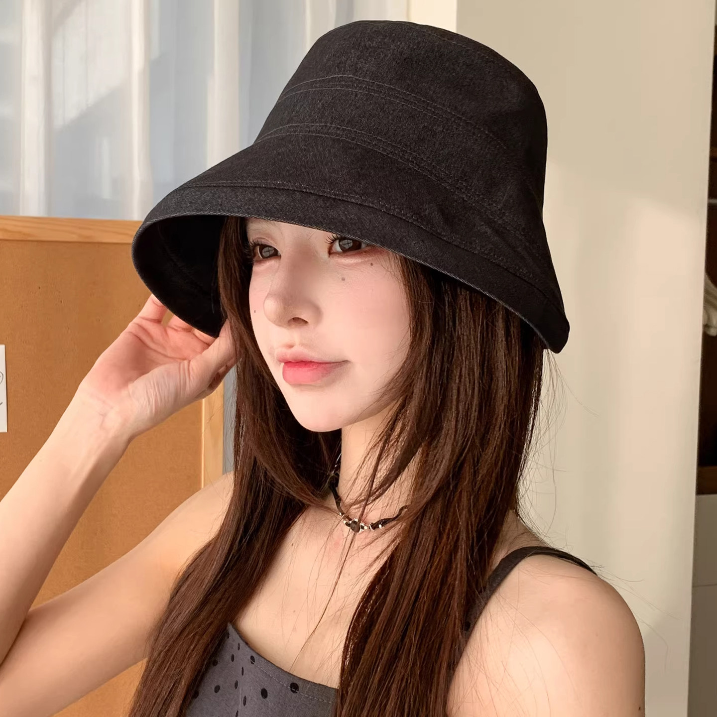 卷边大檐纯色渔夫帽子女2026新款春夏季休闲百搭遮阳帽显脸小盆帽,服饰配件/皮带/帽子/围巾,帽子,淘宝优惠券,粉丝福利购,淘宝优惠卷